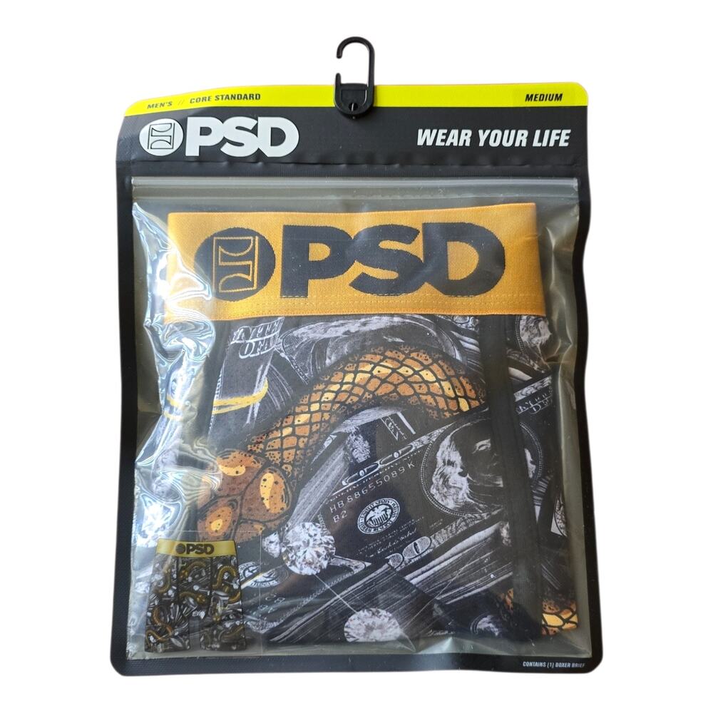 PSD Mamba Money Boxer Briefs Men's M Snake Money Diamonds Graphic Underwear New